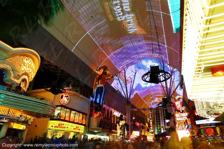 Las Vegas Fremont Street Downtown Casino Las Vegas Nevada USA www.remylacroixphoto.com