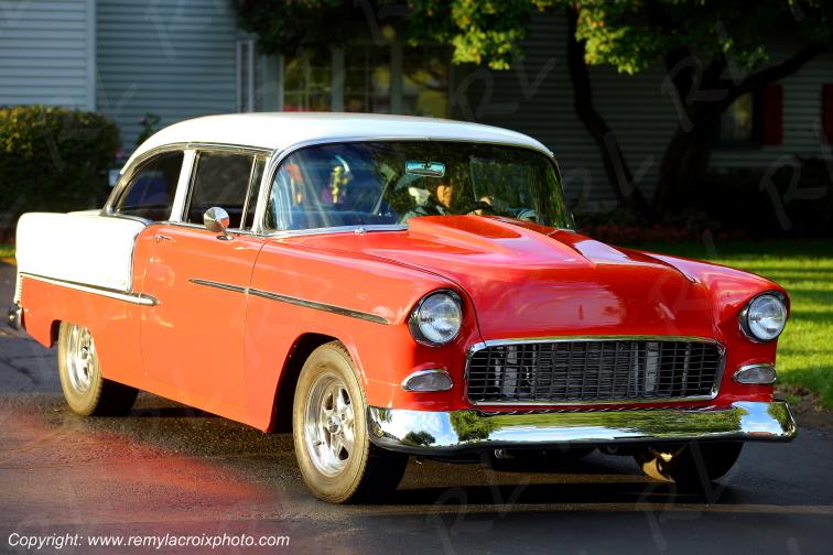 Chevrolet Bel Air 1955 car show Middlebury Indiana USA