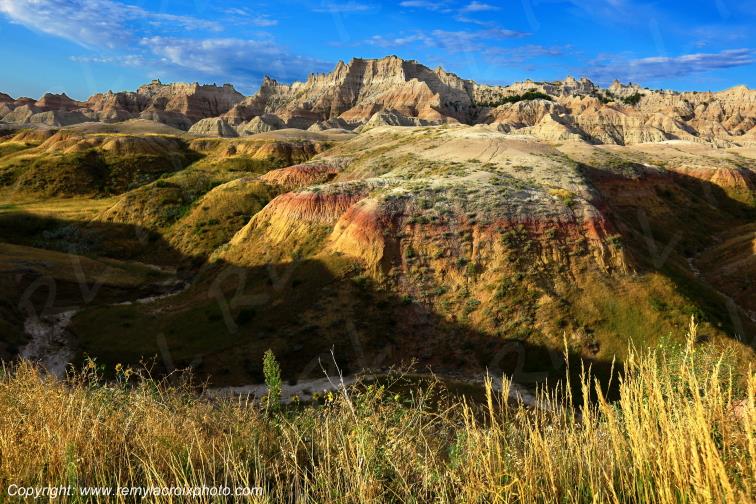 Yellow Mounds Badlands National Park South Dakota USA