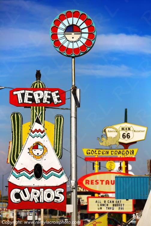 Tucumcari Route 66 Signs New-Mexico USA www.remylacroixphoto.com