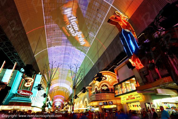 Las Vegas Fremont Street Downtown Casino Las Vegas Nevada USA www.remylacroixphoto.com