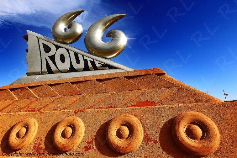 Road Sign Route 66 Tucumcari New-Mexico USA www.remylacroixphoto.com