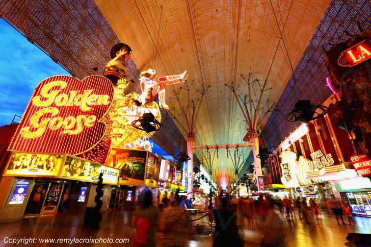 Las Vegas Fremont Street Downtown Casino Las Vegas Nevada USA www.remylacroixphoto.com