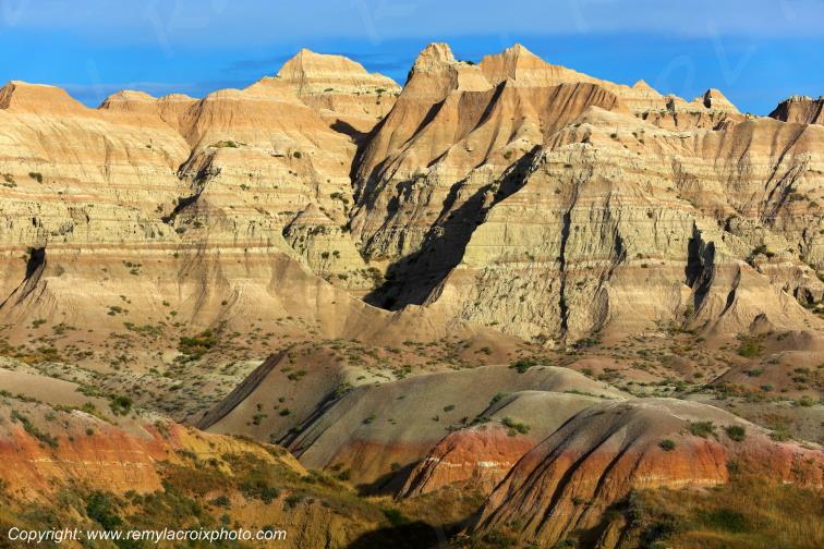 Yellow Mounds Badlands National Park South Dakota USA