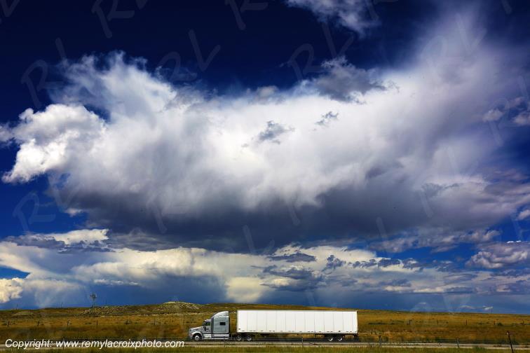 Orin Highway Truck Rocky Mountains Wyoming USA www.remylacroixphoto.com