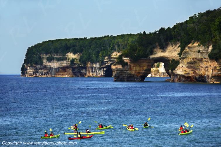 Pictured Rocks National Lakeshore Lake Superior Michigan USA