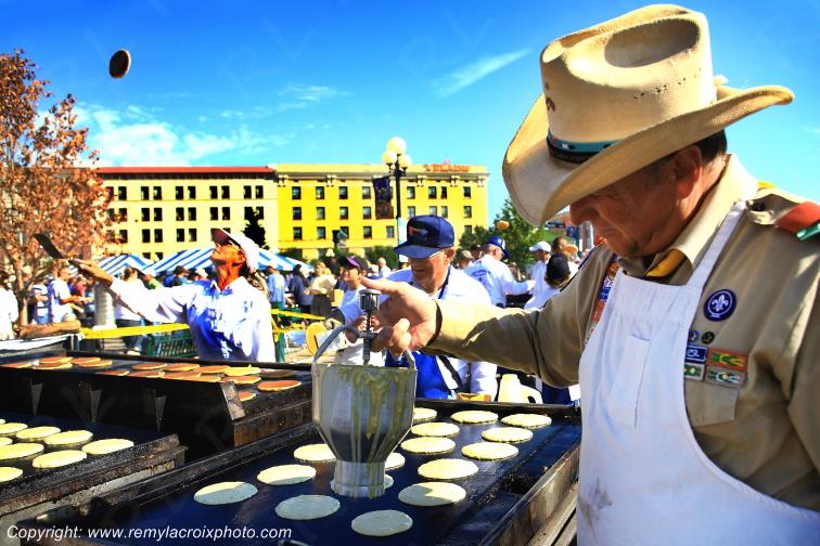 Rodeo Cheyenne Frontier Days Pancake Breakfast Giant Wyoming USA www.remylacroixphoto.com