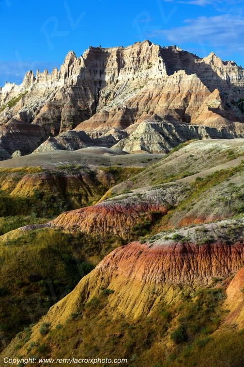Yellow Mounds Badlands National Park South Dakota USA