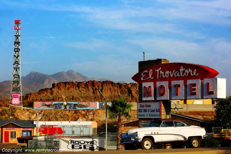 Route 66 El Trovatore Motel Kingman Arizona USA www.remylacroixphoto.com