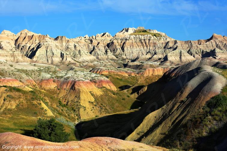 Yellow Mounds Badlands National Park South Dakota USA