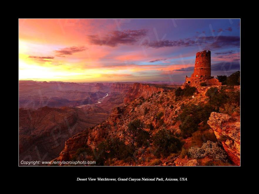 Desert View Watchtower Grand Canyon National Park Arizona USA www.remylacroixphoto.com