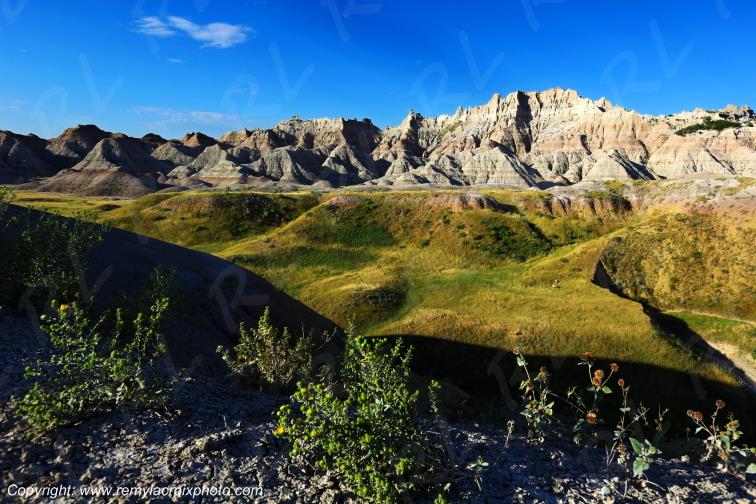 Yellow Mounds Badlands National Park South Dakota USA