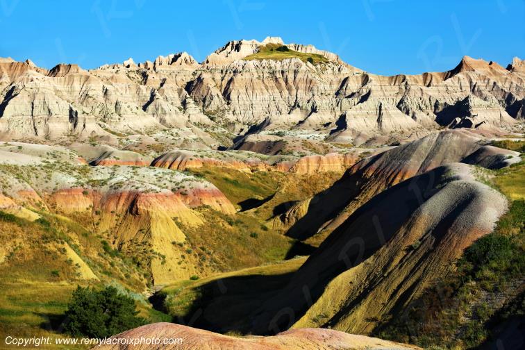Yellow Mounds Badlands National Park South Dakota USA