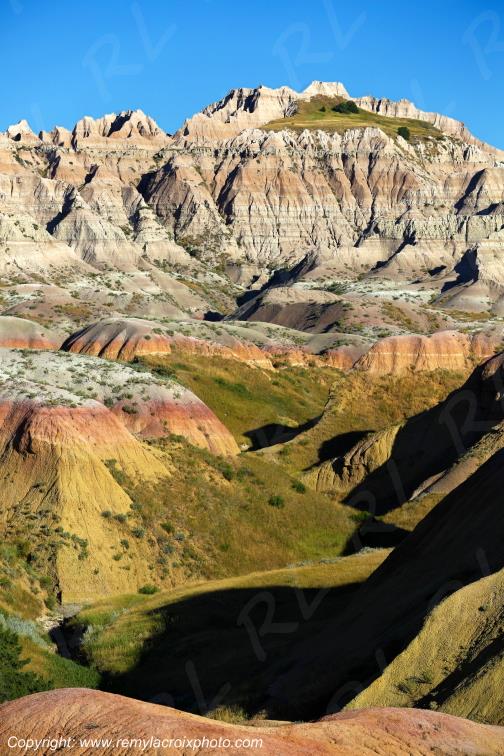 Yellow Mounds Badlands National Park South Dakota USA
