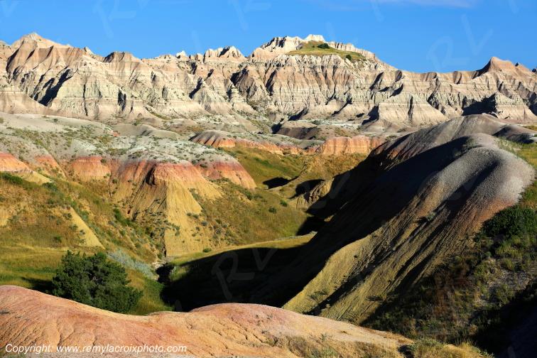 Yellow Mounds Badlands National Park South Dakota USA