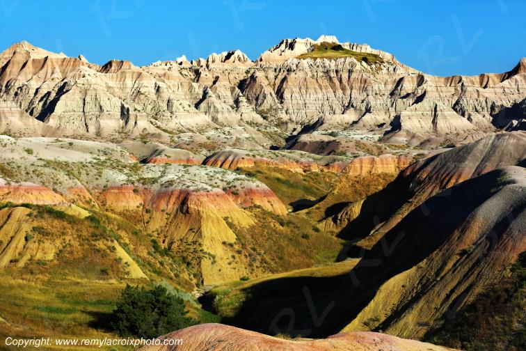Yellow Mounds Badlands National Park South Dakota USA